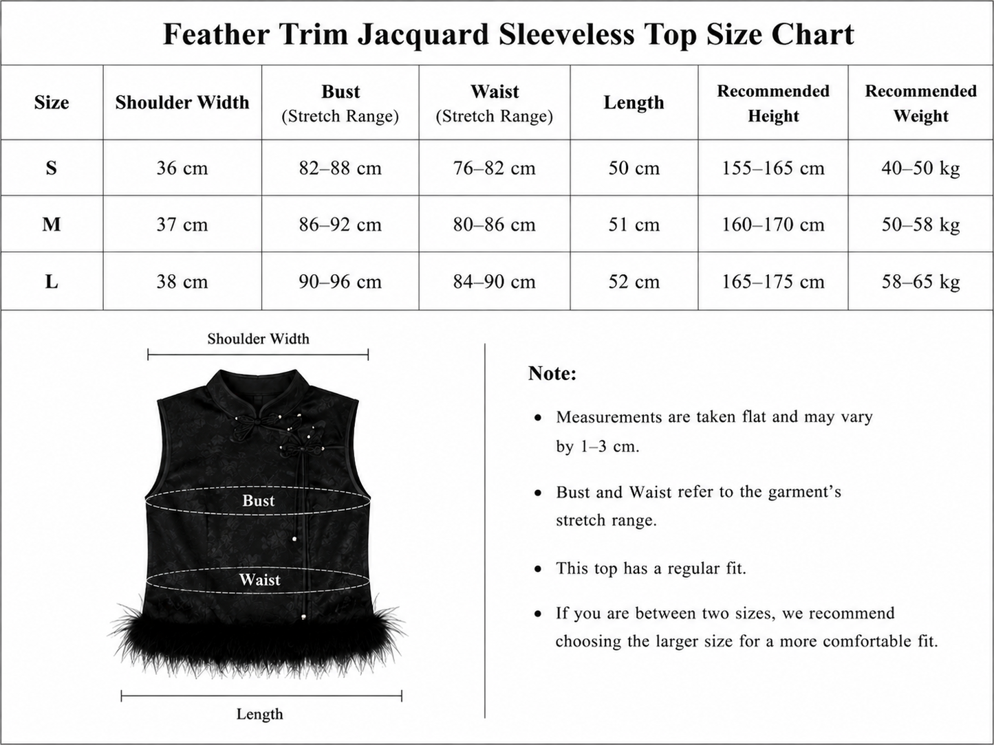 Black Feather Trim Jacquard Top