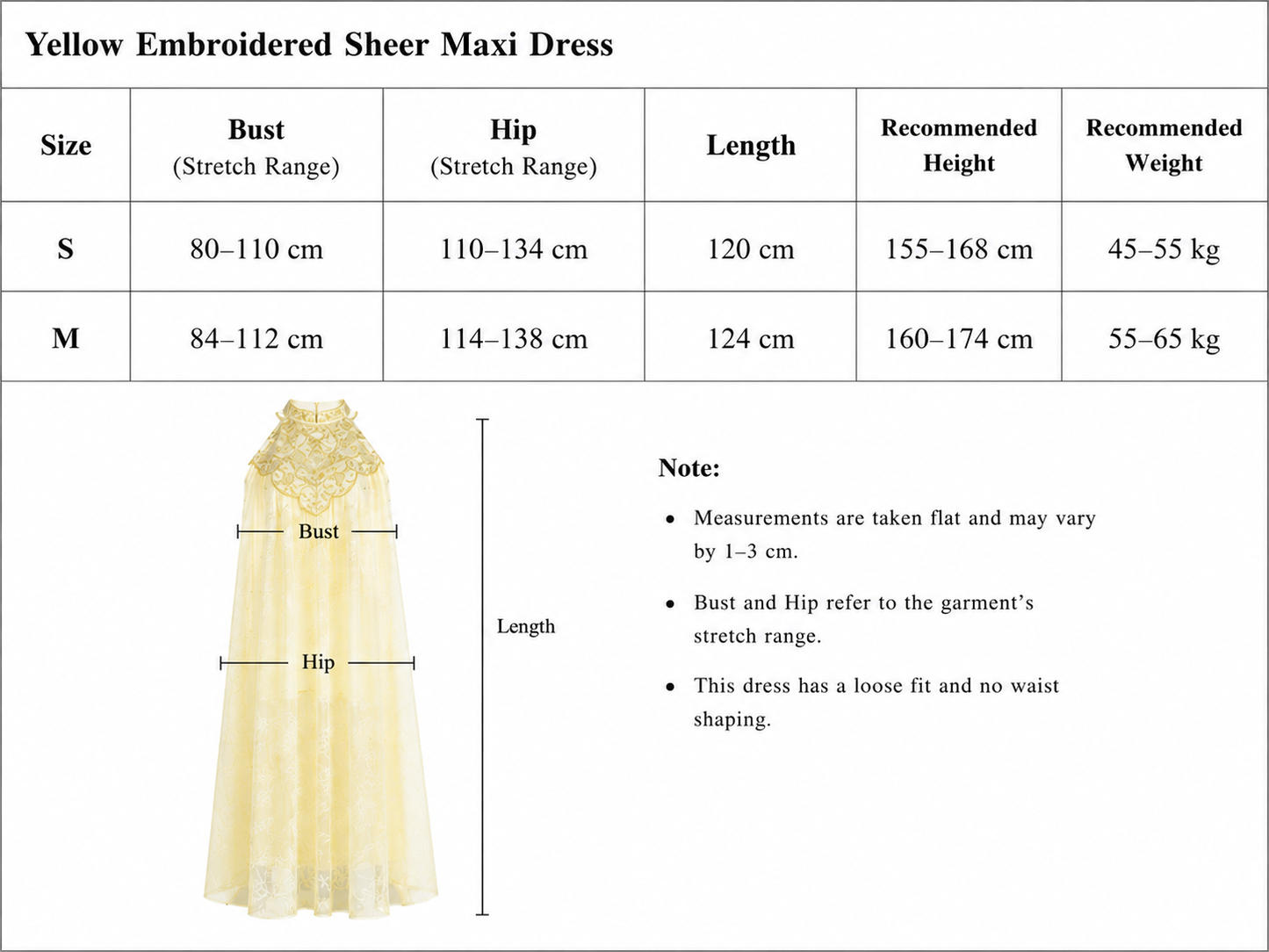 Yellow Embroidered Sheer Maxi Dress