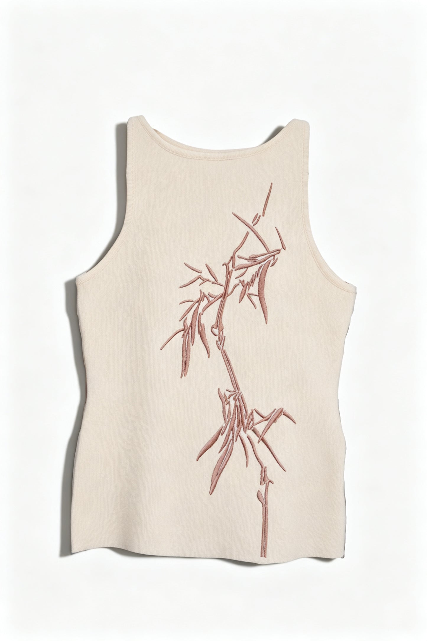 Bamboo Embroidered Sleeveless Top