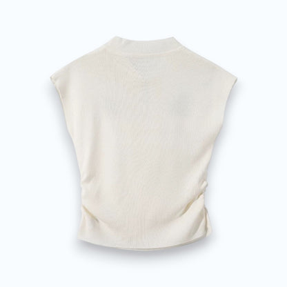 Butterfly Knot Button Cut-Out Top