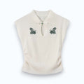 Butterfly Knot Button Cut-Out Top