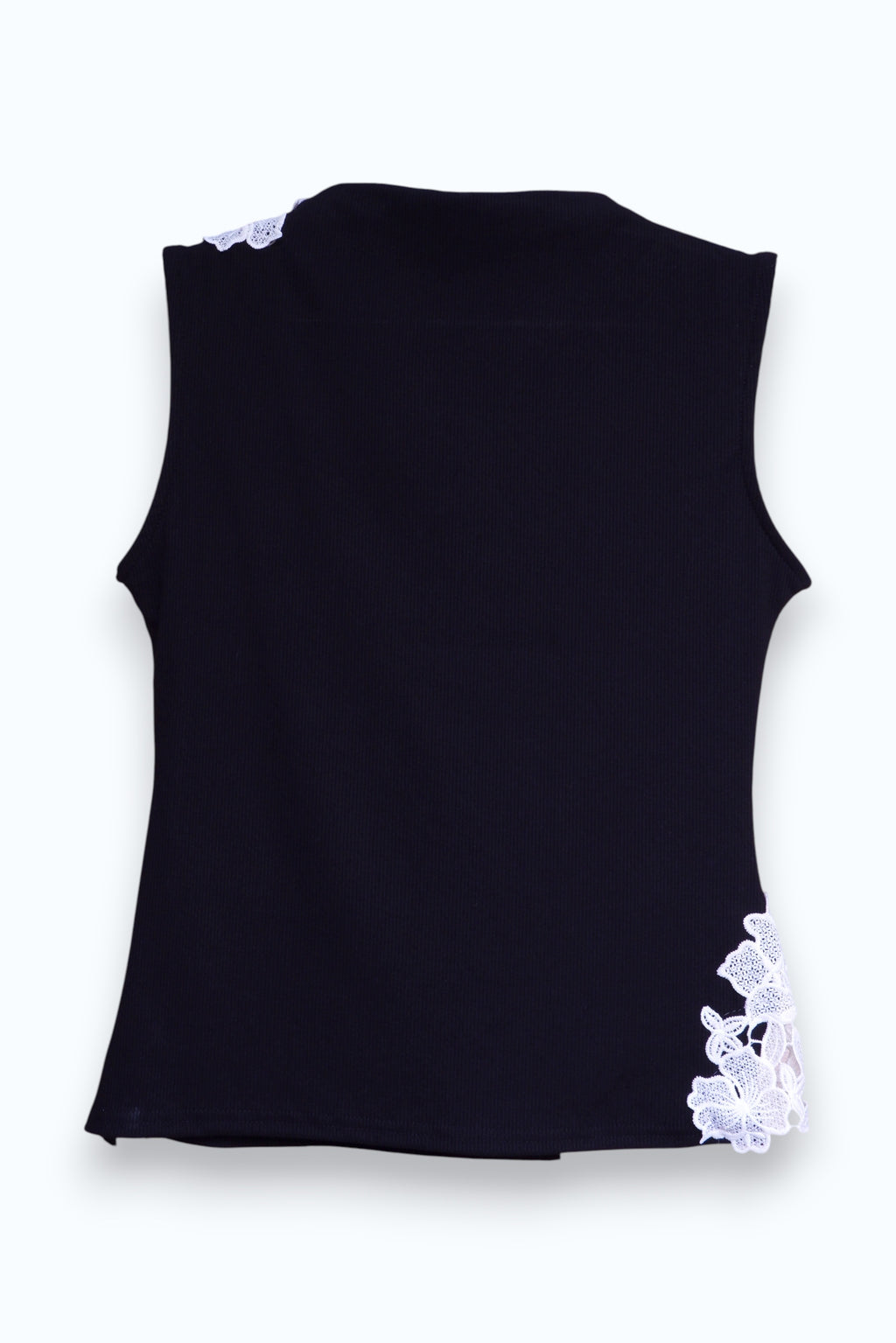 Black Lace Sleeveless Top