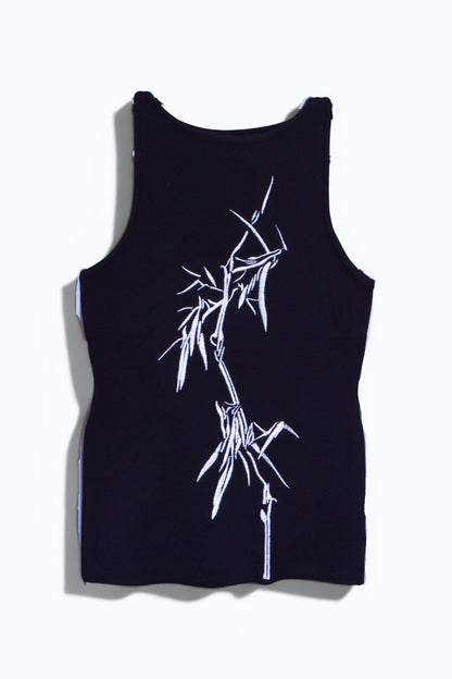 Bamboo Embroidered Sleeveless Top