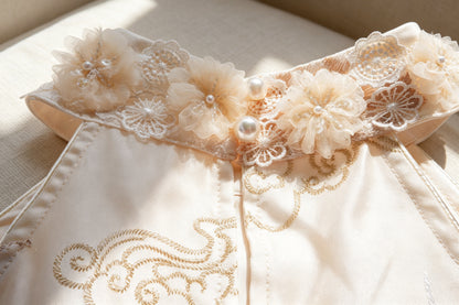 Beaded Embroidered Halter Longline Top