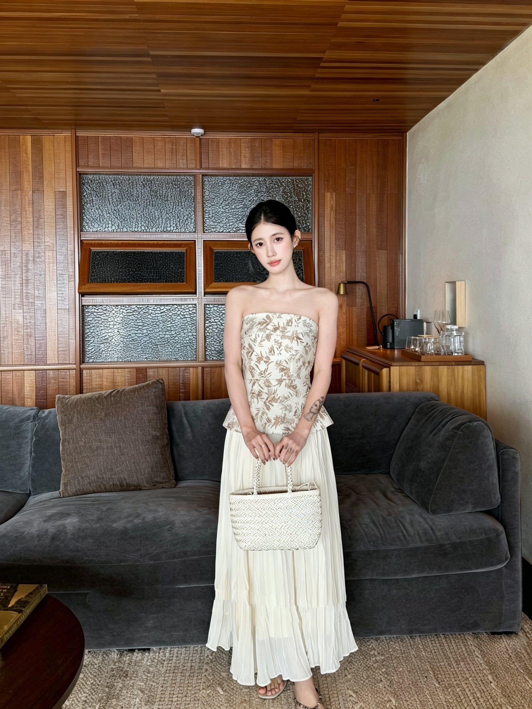 Bamboo Embroidered Sleeveless Top