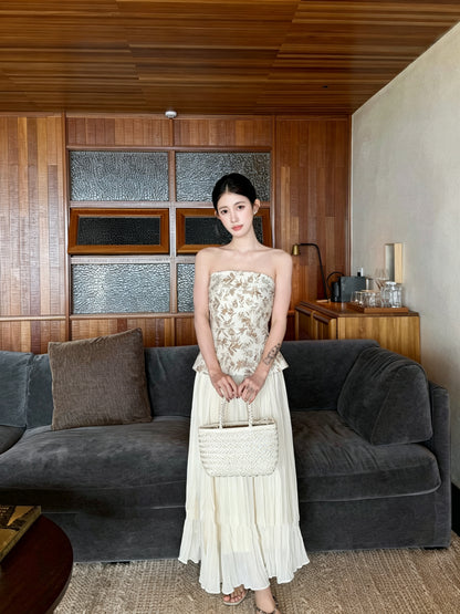 Bamboo Embroidered Sleeveless Top